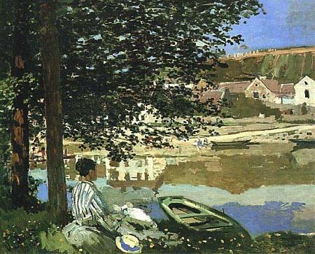 Claude Monet On the Bank of the Seine, Bennecourt, 1868 china oil painting image